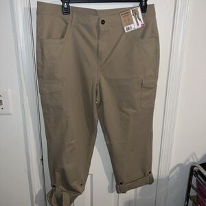 Eddie Bauer Pants Womens Size 16 Khaki Convertible Zip Off Hiking Outdoor Sport